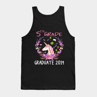 Kids 5th grade Graduate 2019 Unicorn Shirts for Girl Tank Top